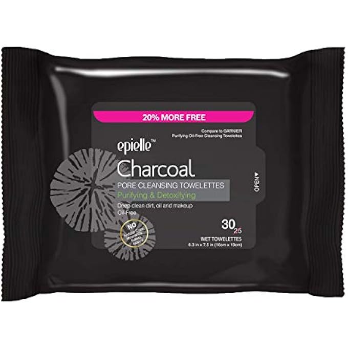 Epielle CHARCOAL PORE CLENASING TOWELETTES 30CT (6 PACK) - Image 2